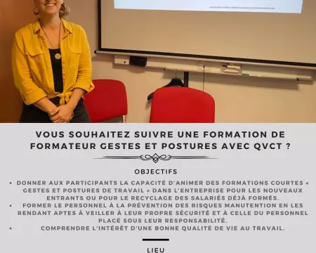 Vous souhaitez suivre une formation de formateur gestes et postures avec QVCT ?