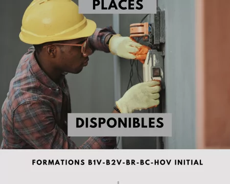Places disponibles formation B1V-B2V-BR-BC-HOV